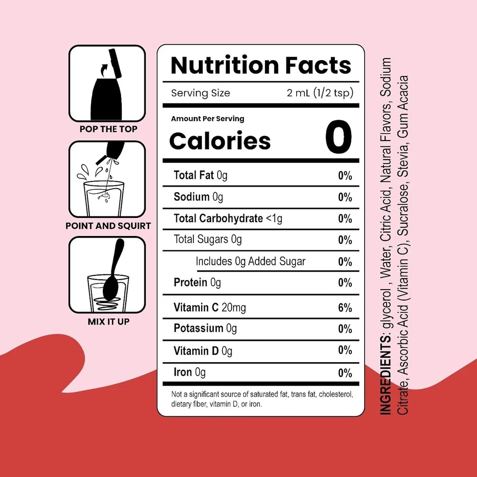 Liquid Drink Syrup Variety Pack - 2 fl oz x 10 Bottles - Image 4 of 4