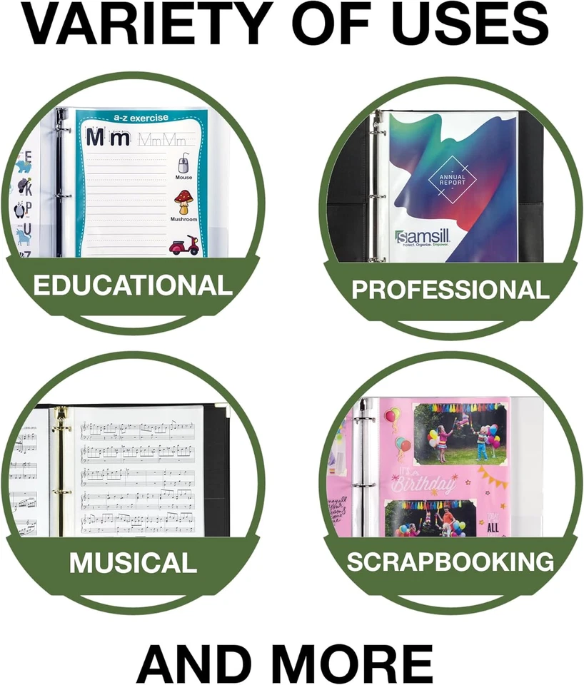 Samsill 200 Heavy Duty Non-Glare Sheet Protectors for 3 Ring Binders - Image 4 of 4