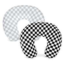 DILIMI 2 Pack Nursing Pillow Cover Stretchy Removable Breastfeeding Grey Black