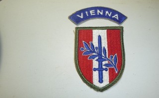 A 2 Pc. U S Army Forces Austria VIENNA Cut Edge Snow Back Patch