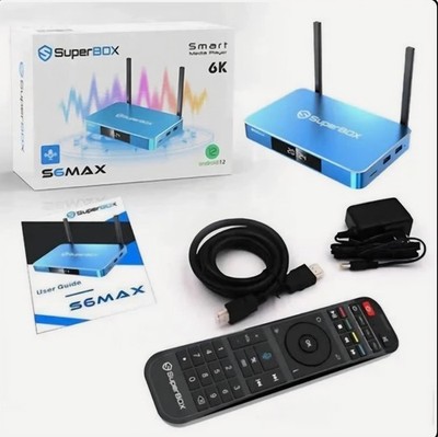 SuperBox S6 Max Smart TV Streaming Box All Channels HD free shipping fast-box