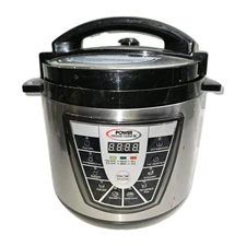 Power Pressure Cooker  Model PPC770 Silver Black Stainless Steel Tested No Pot