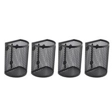 Luqeeg Magnetic Pencil Holder, Mesh Stainless Steel Pen Basket, Magnet 4Pcs