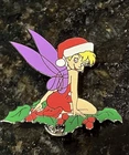 Disney Pin Tinkerbell  Christmas Fantasy Pin Holly