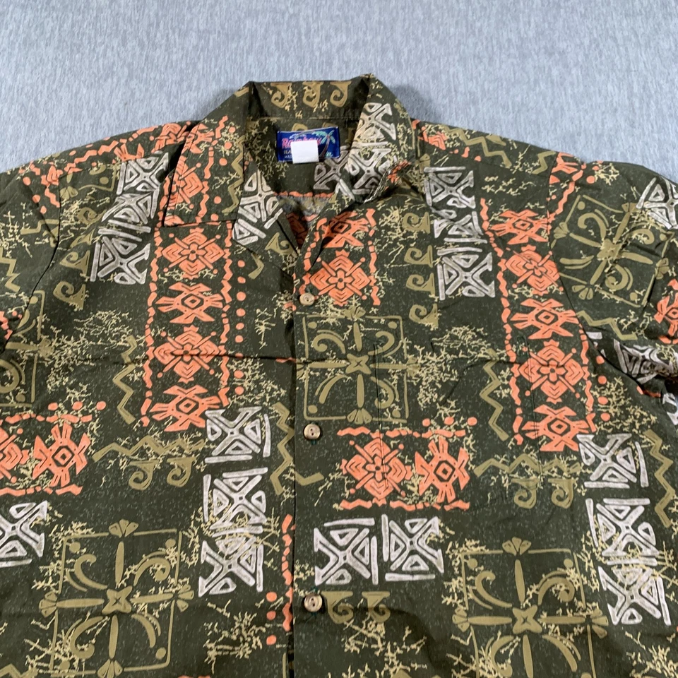 Rainbow Hawaii Shirt Mens Large Button Up Hawaiian Aloha Print Casual Summer Top - Image 4 of 4