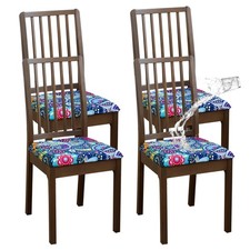 FORCHEER Waterproof Dining Room Chair Seat Covers Set of 4 Boho Stretch Kitch...