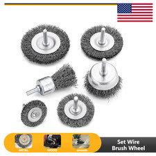 6Pcs/Set Wire Brush Wheel Cup Brush Set 1/4 Inch Shank Drill Rotary Tools Metal