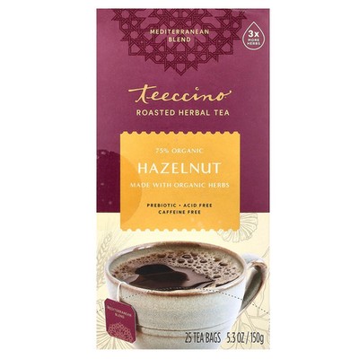 Roasted Herbal Tea, Hazelnut, Caffeine Free, 25 Tea Bags, 5.3 oz (150 g)