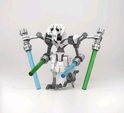 #ad Custom Star Wars General Grievous Minifigure 4 Lightsabers $13.99
