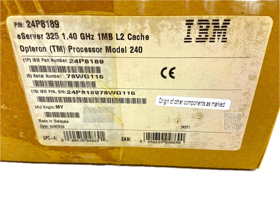 24P8189 I New Sealed IBM eServer AMD Opteron 240 1.4 GHz Proc & HEATSINK Kit - Image 2 of 4