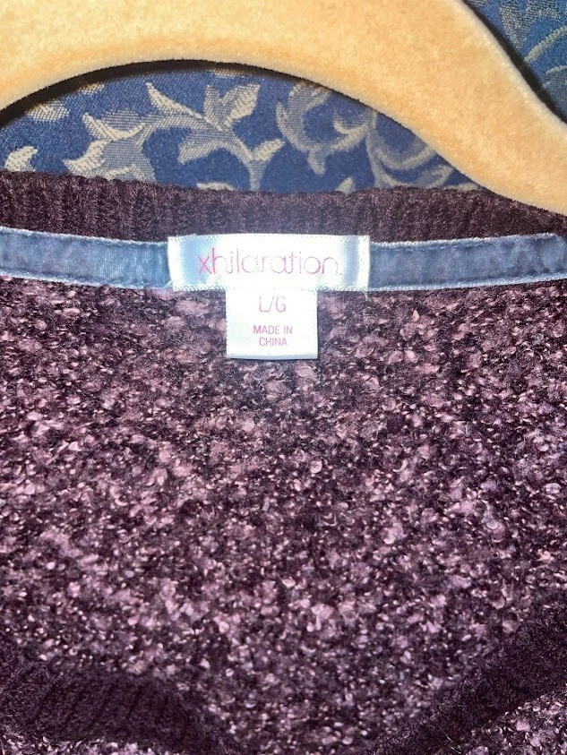 xhilaration большой фиолетовый пушистый свитер толстовка - Изображение 2 из 2