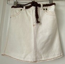 Baby Gap Girls Distressed White Denim Skirt Size 5T NWT