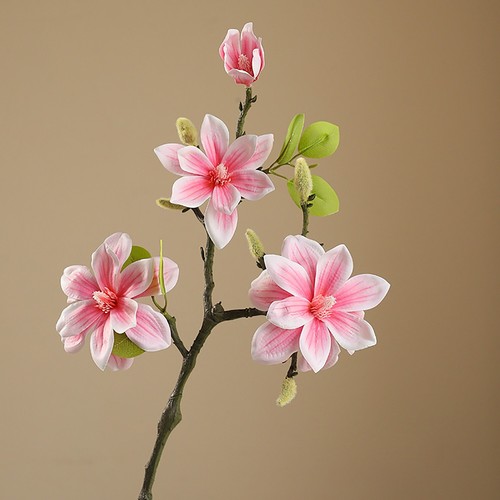 2 PIEZAS Magnolia Artificial Tacto Real Día de la Madre Flor Regalos Fiesta Jarrón Decoración - Imagen 13 de 13