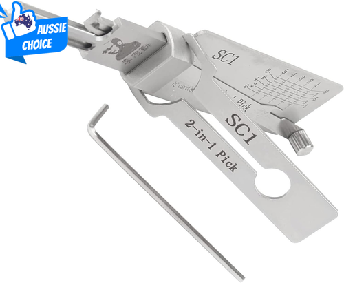 SC1 2-In-1 Lock Pick & Hook Set - Lishi Precision Repair Tools for Locksmiths - Picture 12 of 12