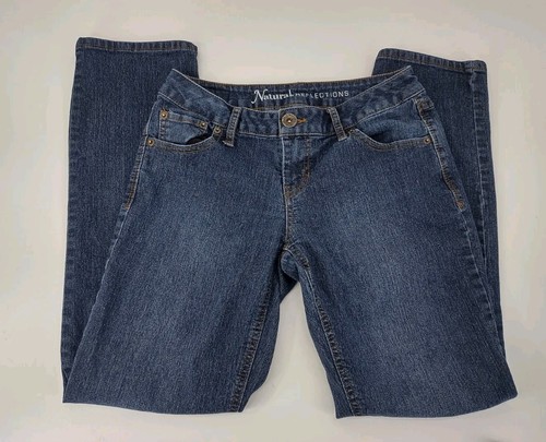 Natural Reflections Jeans Women's Size 4P Blue Cotton Blend Straight Denim - Picture 6 of 11