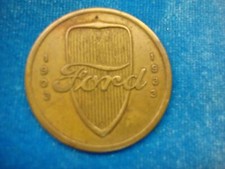 1933 CHICAGO WORLD'S FAIR - FORD V8 - LG. COPPER SOUVENIR -30 YRS. OF PROGRESS