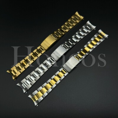 20 mm Stainless Steel Curved End Jubilee Watch Band Bracelet Fits for Rolex Sub