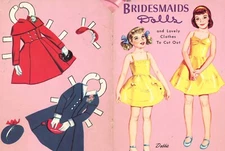 VINTAGE 1960S BRIDESMAIDS PAPER DOLL RARE UNCUT LASER REPRODUCTION LO PR #1 BEST