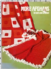 "More Afghans to knit and crochet  1974 Leisure Arts Leaflet  34 4 Projects