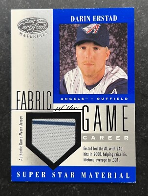 2001 Leaf Certified Fabric of the Game Career Darin Erstad #58 142/301