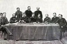 Egyptian Commission KAFIL FARMAN BORCHGREVINK BEY COOKSON 1884 Art  Print Matted