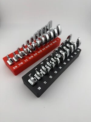 DESIGNSBYLOU NEW V2! - Icon Crowfoot(SAE) Wrench Bin/Organizer - 3D Printed w/ Magnet Slots