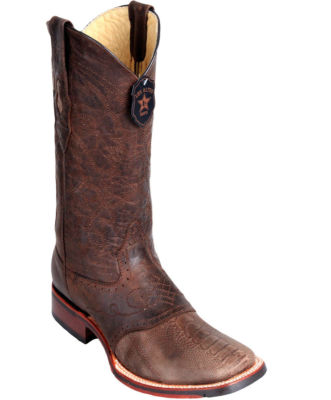 Los Altos BROWN Ostrich LEG Square Toe TPU Rubber Sole Western Cowboy Boot D