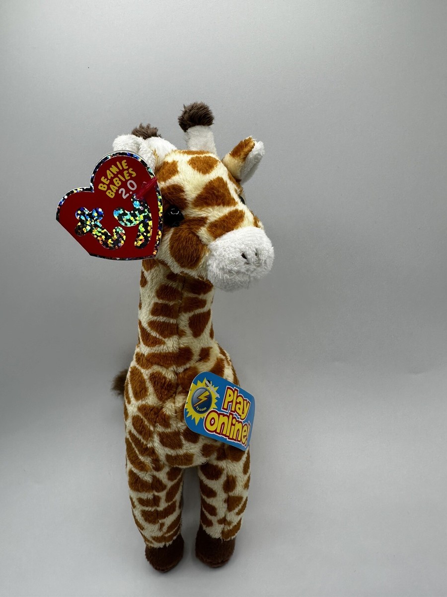 Ty Beanie Baby TOPPER the Giraffe (Big Eyes Version) NEW MINT