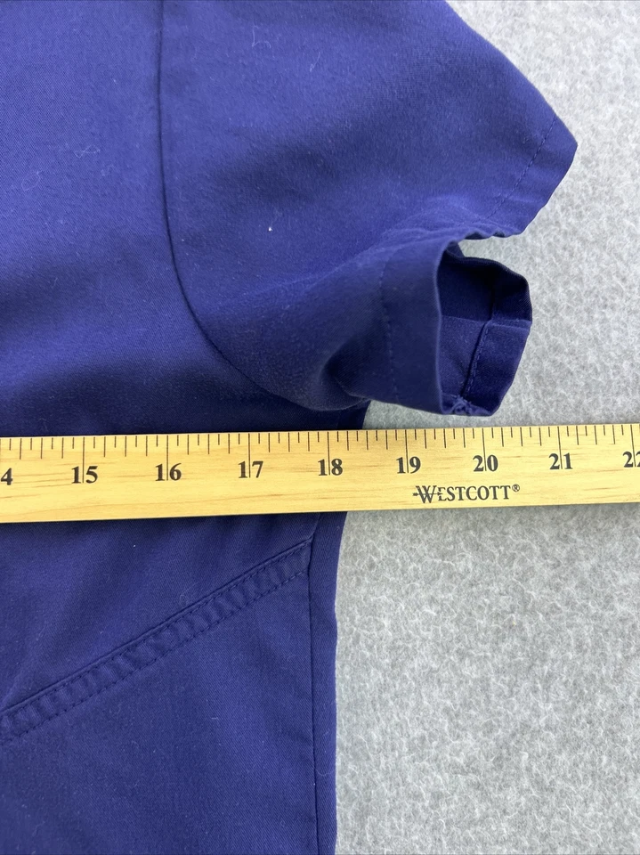 Blusa Médica Greys Anatomy Para Mujer Pequeña Azul Manga Corta Cuello en V Foto 2 de 4