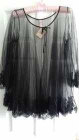 AGENT PROVOCATEUR BLACK ELIANA LACE GOWN SIZE SMALL/MEDIUM BNWT