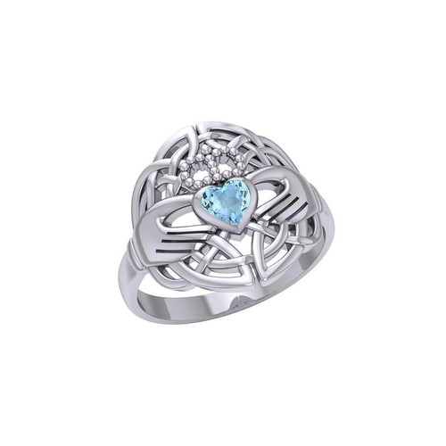 Alliance Claddagh Irlandaise En Argent 925 - Taille 13, Neuf Avec étiquettes, Fabrication Française