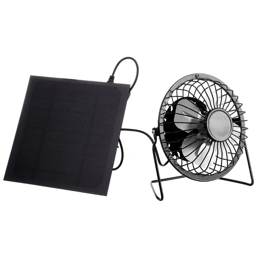 Mini Portable Solar Powered Fan Ventilator Greenhouse Pet Chicken House Cooler - Picture 11 of 11