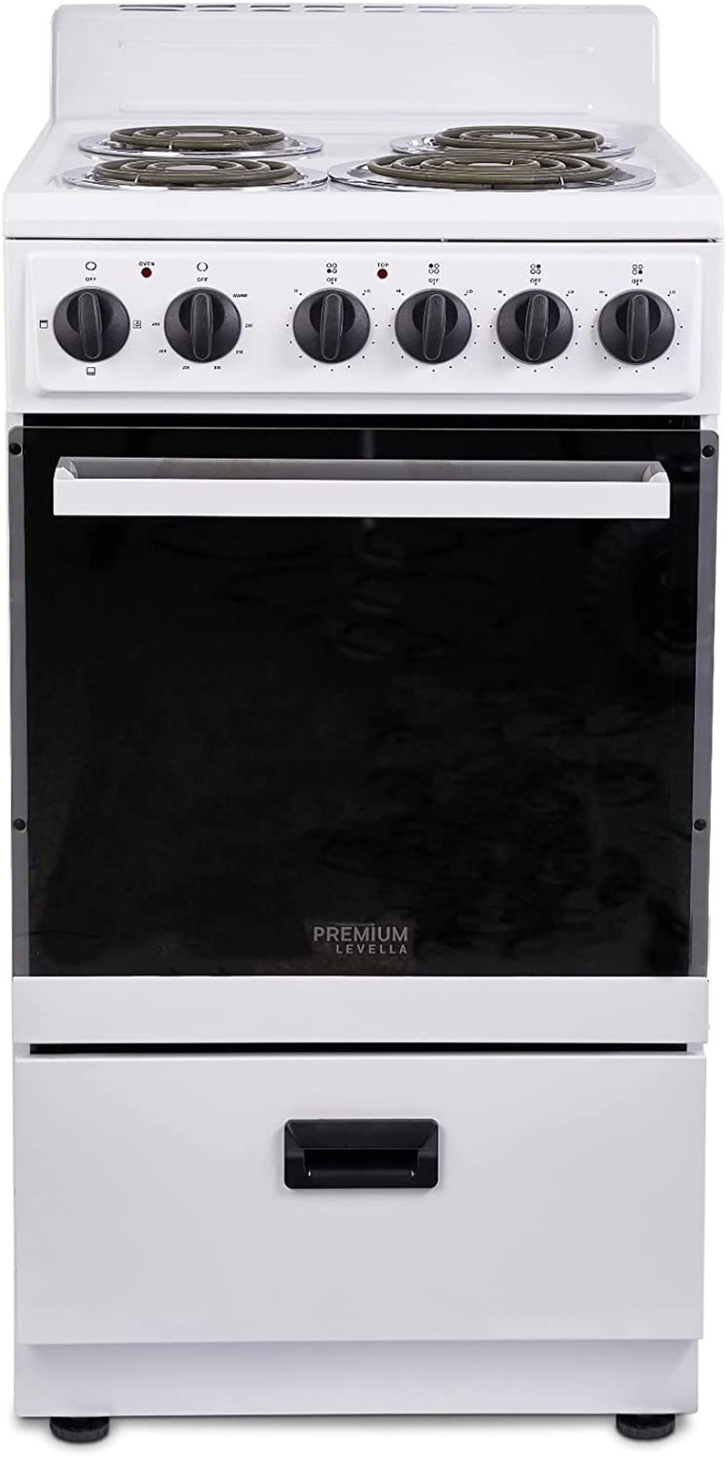 Premium Levella 20" Electric Range with 4 Coil Burners and 2.2 Cu. Ft. Oven Capa