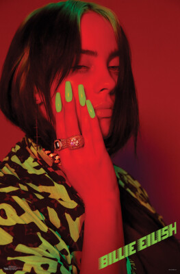 Billie Eilish - Red - Officially Licensed Mini Poster - 11'' x 17''