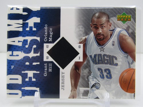 GRANT HILL 2006-07 UD GAME JERSEY GAME-USED JERSEY PATCH! ORLANDO MAGIC!!