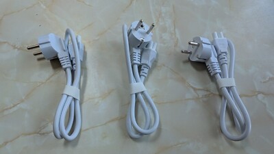 3x EU auf C5 Kleeblatt Stromkabel geformter Stecker 0,7m Stromkabel - weiß