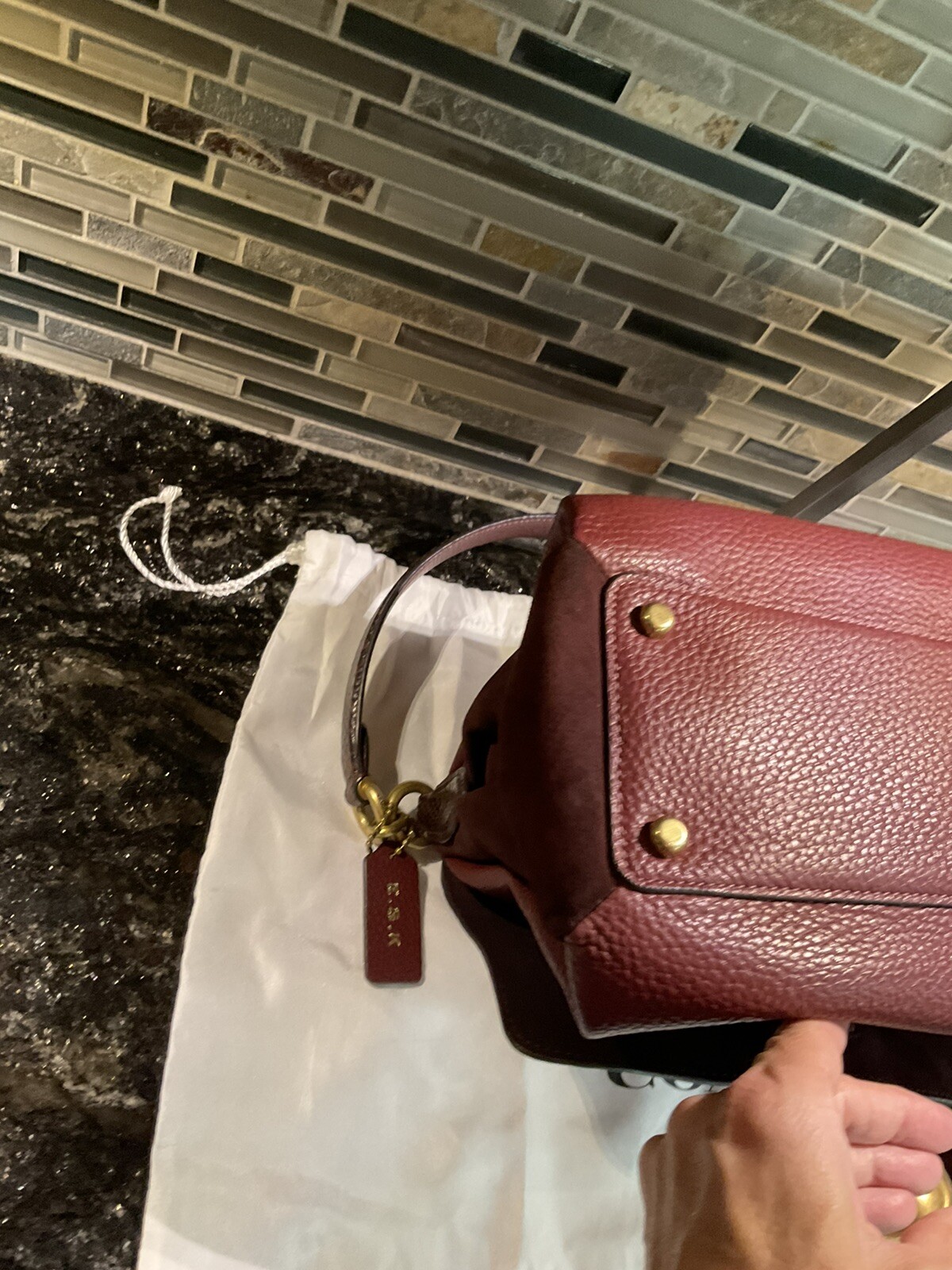 Coach May Leather With Snakeskin Shoulder Bag Style 4… Gem