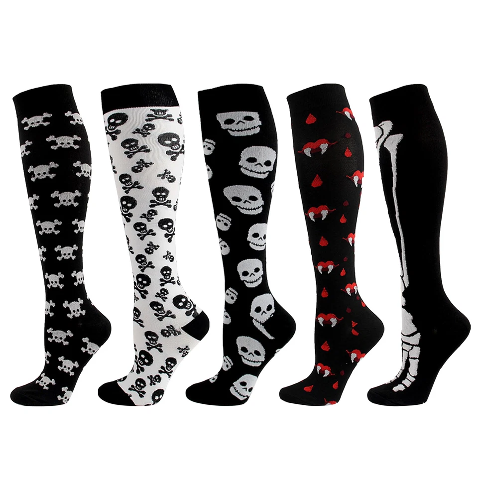 5X Calcetines de compresión para hombres y mujeres 20-30 mmHg Medias médicas graduadas hasta la rodilla Foto 4 de 4