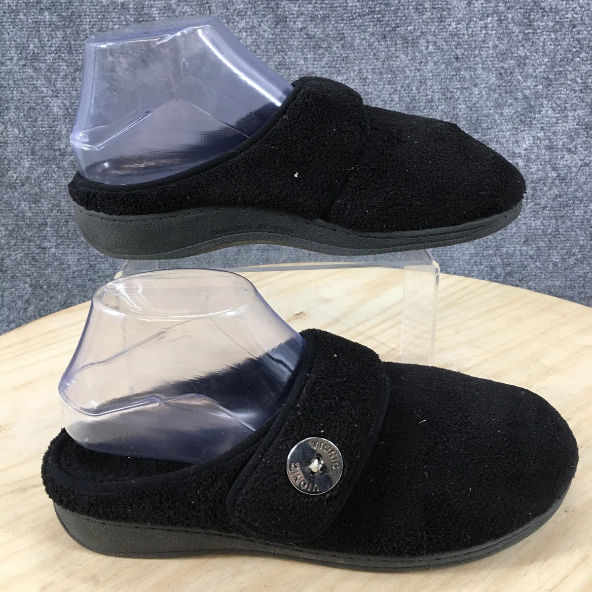 Vionic Slippers Womens 8 Sadie 361 Mule Comfort Tvw5103 Black