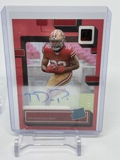 2022 CLEARLY DONRUSS TYRION DAVIS-PRICE RATED ROOKIE RED AUTO RC 38/49 (B408)