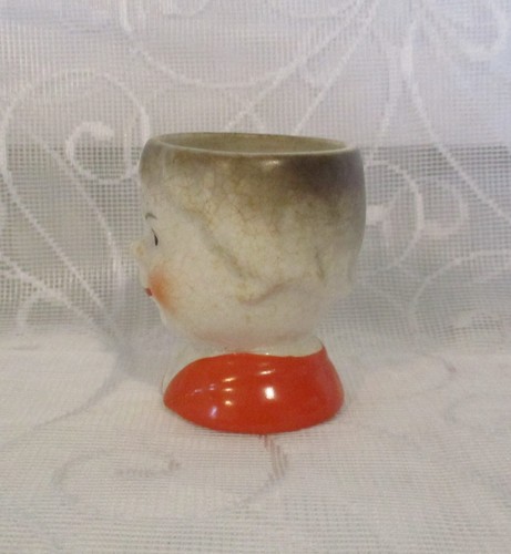 Vintage Novelty Boys Face Egg Cup Foreign German Or Japanese - Picture 2 of 8