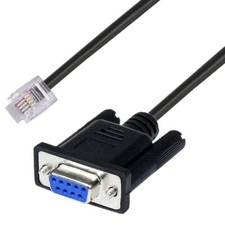 6FT 1.8M DB9 RS232 Female to RJ11 6P4C Male Cable Cord Adapter Plugs Converter