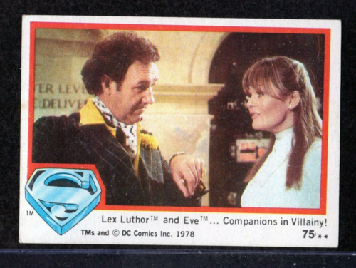 1978 Superman Movie Card DC Comics #75 Lex Luther and Eve Companions EX/MT - Picture 1 of 2