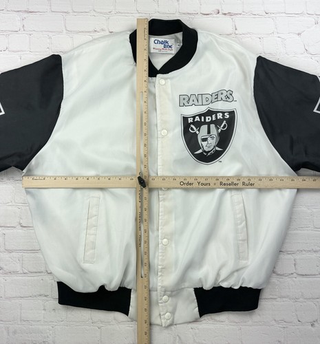 Vintage Chalk Line Fanimation Oakland Raiders Jacket Size XL 90s All Over Print - Picture 5 of 9