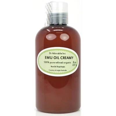 CREAMY EMU OIL BY DR.ADORABLE 100% PURE ORGANIC NATURAL 2 OZ UP TO 7 LB