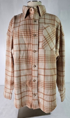VICTORIA'S SECRET PINK LONG SLEEVE FLANNEL SHIRT PLAID Size S/P NWT MSRP:$56.95