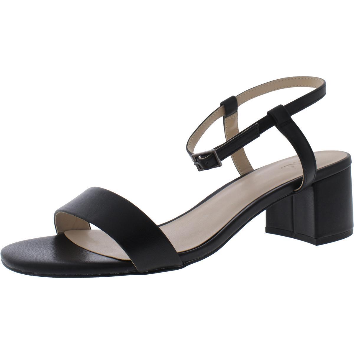 находить. Женские черные туфли из искусственной кожи с квадратным носком на каблуке 10 см (B, M) BHFO 9488