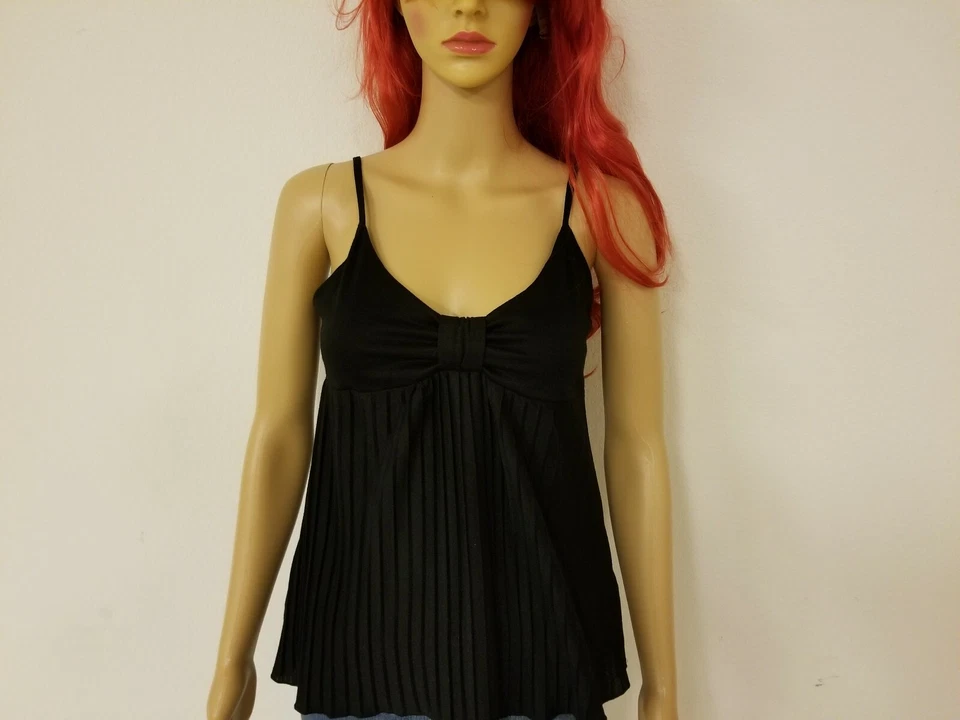 Camiseta sin mangas Kenneth Cole Reaction con correa de espagueti talla XS negra sin mangas Foto 3 de 4