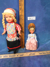 Vintage Tourist Dolls: 1960s 2 Girl Dolls Folk Dress Celluloid SALE DG17