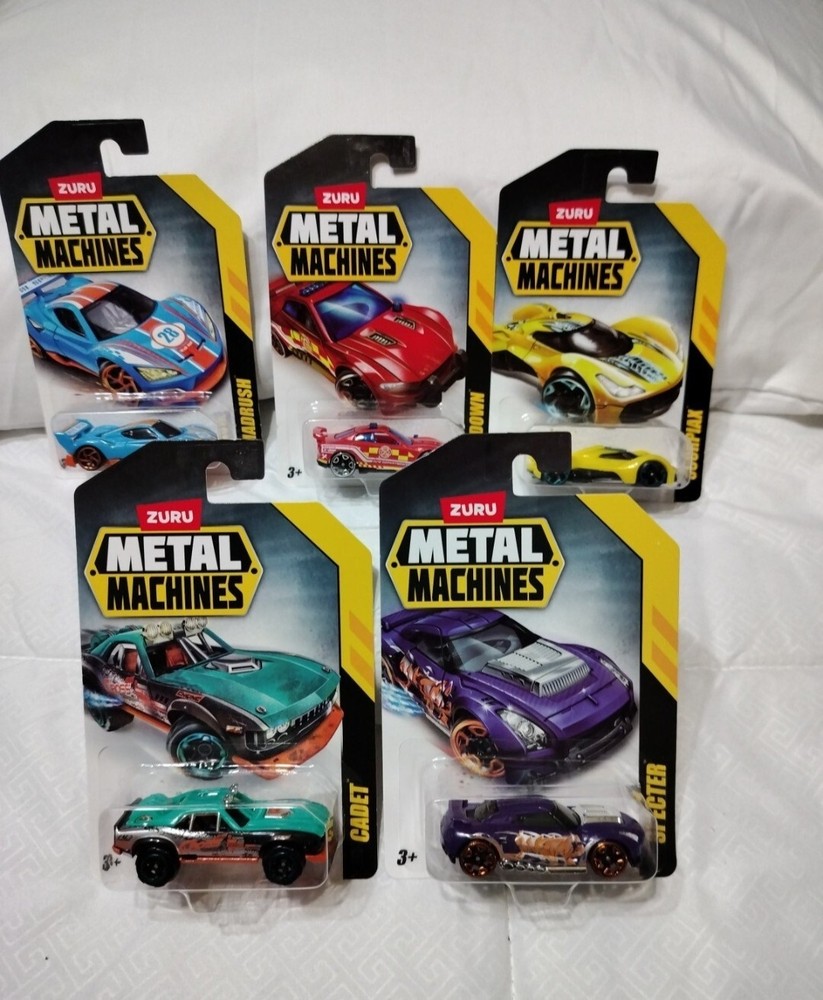 Zuru Metal Machines Race Car Diecast Toy Vehicle Brand New On Card Lot Of 5